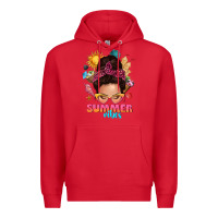 Red summer vibes messy bun tbw Premium Hoodie - texasbilliewilder