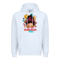 White summer vibes messy bun tbw Premium Hoodie - texasbilliewilder