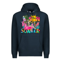 Navy sun soaker Premium Hoodie - texasbilliewilder