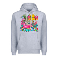 Heather Grey sun soaker Premium Hoodie - texasbilliewilder