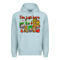 Blue Mist i'm just here for the tacos Premium Hoodie - Zillion Design Studio
