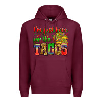 Burgundy i'm just here for the tacos Premium Hoodie - Zillion Design Studio