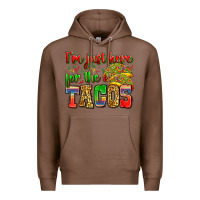 Chestnut i'm just here for the tacos Premium Hoodie - Zillion Design Studio