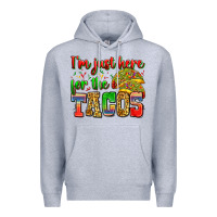 Heather Grey i'm just here for the tacos Premium Hoodie - Zillion Design Studio