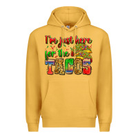 Mustard i'm just here for the tacos Premium Hoodie - Zillion Design Studio