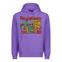 Purple i'm just here for the tacos Premium Hoodie - Zillion Design Studio