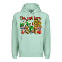 Seafoam i'm just here for the tacos Premium Hoodie - Zillion Design Studio