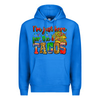 True Royal i'm just here for the tacos Premium Hoodie - Zillion Design Studio