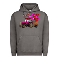 Pigment Tornado valentine's day pink tractor with pin heart balloons Urban Hoodie - RanaPortraitStore