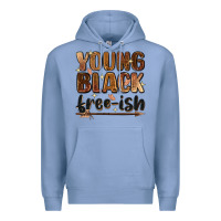 Colony Blue young black free ish Premium Hoodie - Zillion Design Studio