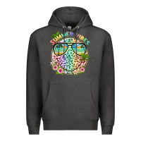 Charcoal Heather summer vibes with smile face and leopard Premium Hoodie - texasbilliewilder
