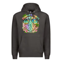 Smoke summer vibes with smile face and leopard Premium Hoodie - texasbilliewilder