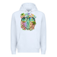 White summer vibes with smile face and leopard Premium Hoodie - texasbilliewilder