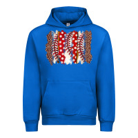 Cobalt baseball brushstroke Urban Hoodie - Zillion Design Studio