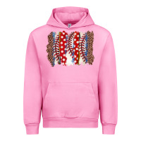 Fuchsia Pink baseball brushstroke Urban Hoodie - Zillion Design Studio
