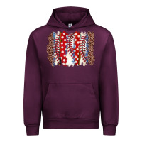 Mauve Wine baseball brushstroke Urban Hoodie - Zillion Design Studio