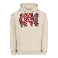 Pigment French Oak baseball brushstroke Urban Hoodie - Zillion Design Studio