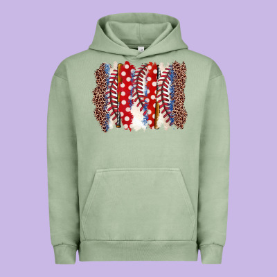 Baseball Brushstroke Urban Hoodie Designed By Zillion Design Studio