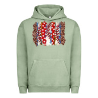 Pigment Oil Green baseball brushstroke Urban Hoodie - Zillion Design Studio