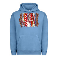 Pigment Pebble Blue baseball brushstroke Urban Hoodie - Zillion Design Studio