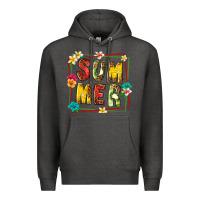 Charcoal Heather summer with fruit Premium Hoodie - texasbilliewilder