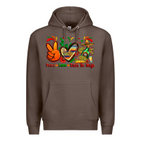 Coffee peace love cinco de mayo Premium Hoodie - Zillion Design Studio