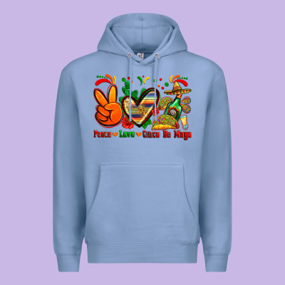 Peace Love Cinco De Mayo Premium Hoodie Designed By Zillion Design Studio