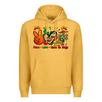 Mustard peace love cinco de mayo Premium Hoodie - Zillion Design Studio