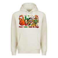 Oatmeal Heather peace love cinco de mayo Premium Hoodie - Zillion Design Studio