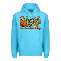 Ocean Blue peace love cinco de mayo Premium Hoodie - Zillion Design Studio