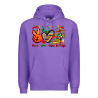 Purple peace love cinco de mayo Premium Hoodie - Zillion Design Studio