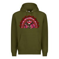Army Green valentine's day baby cow rainbow Premium Hoodie - RanaPortraitStore