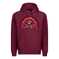 Burgundy valentine's day baby cow rainbow Premium Hoodie - RanaPortraitStore