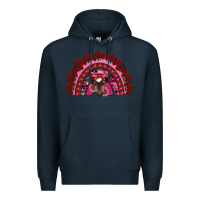 Navy valentine's day baby cow rainbow Premium Hoodie - RanaPortraitStore