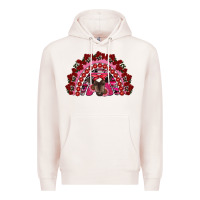 Pale Pink valentine's day baby cow rainbow Premium Hoodie - RanaPortraitStore