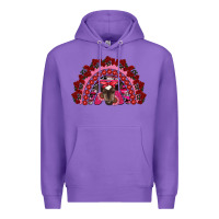 Purple valentine's day baby cow rainbow Premium Hoodie - RanaPortraitStore