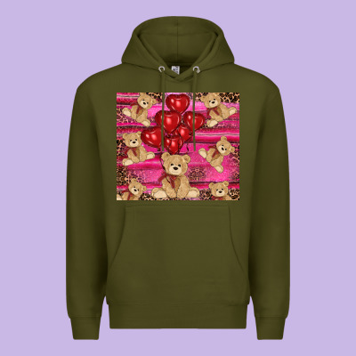 Valentine's Day Tedybear Tumbler Premium Hoodie Designed By Ranaportraitstore
