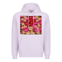 Lilac valentine's day tedybear tumbler Premium Hoodie - RanaPortraitStore