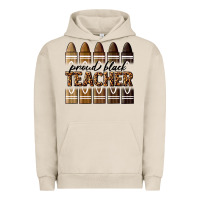 Pigment French Oak proud black teacher Urban Hoodie - texasbilliewilder