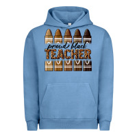 Pigment Pebble Blue proud black teacher Urban Hoodie - texasbilliewilder