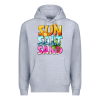 Heather Grey sun salt sand Premium Hoodie - texasbilliewilder