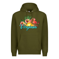 Army Green summer virginia Premium Hoodie - texasbilliewilder
