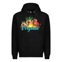 Black summer virginia Premium Hoodie - texasbilliewilder