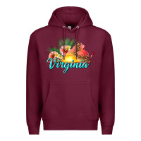 Burgundy summer virginia Premium Hoodie - texasbilliewilder