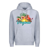 Heather Grey summer virginia Premium Hoodie - texasbilliewilder
