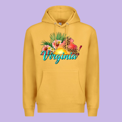 Summer Virginia Premium Hoodie Designed By Texasbilliewilder