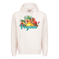 Pale Pink summer virginia Premium Hoodie - texasbilliewilder
