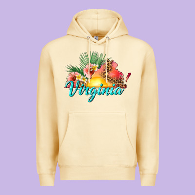 Summer Virginia Premium Hoodie Designed By Texasbilliewilder