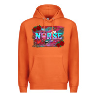 Carrot valentine's day nurse with leopard and turquoise background Premium Hoodie - RanaPortraitStore