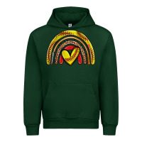 Foreset Green softball rainbow Urban Hoodie - Zillion Design Studio